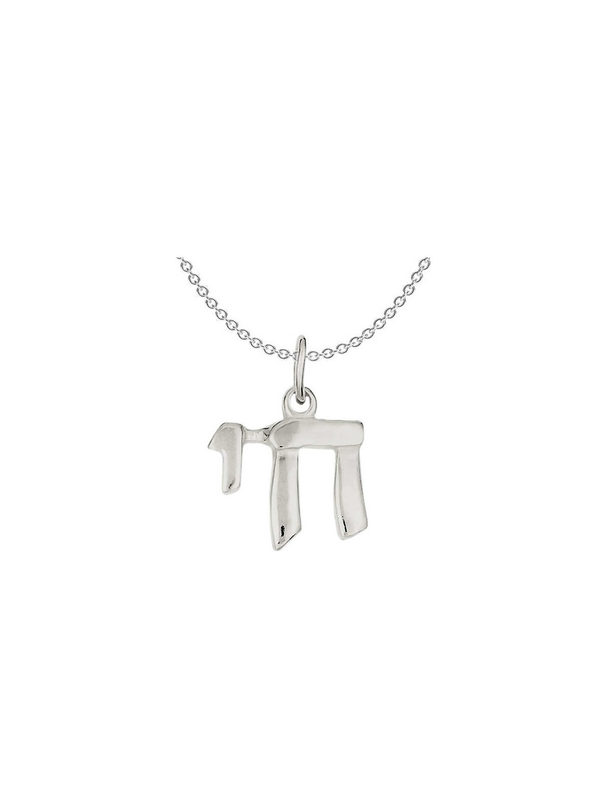 Thin Sterling Silver Chai Pendant | Jewelry | Judaica