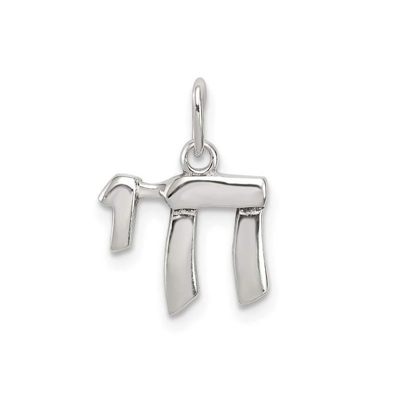 Thin Sterling Silver Chai Pendant | Jewelry | Judaica