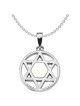 Sterling Silver Rhodium-Plated Mother of Pearl Sta | Jewelry | Judaica