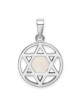 Sterling Silver Rhodium-Plated Mother of Pearl Sta | Jewelry | Judaica