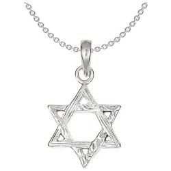 Sterling Silver Polished Dual-Textured Star of Dav | Jewelry | Judaica
