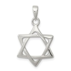 Sterling Silver Polished Dual-Textured Star of Dav | Jewelry | Judaica