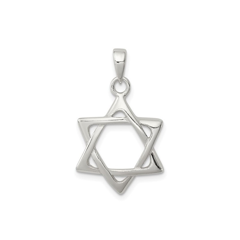 Sterling Silver Polished Dual-Textured Star of Dav | Jewelry | Judaica