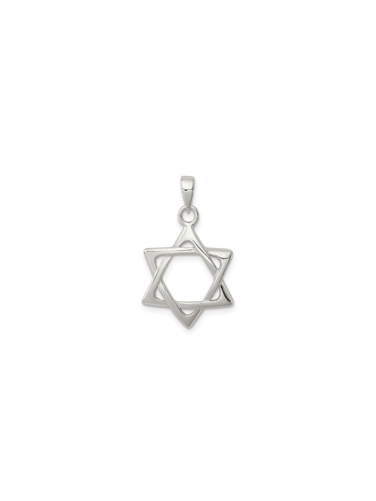 Sterling Silver Polished Dual-Textured Star of Dav | Jewelry | Judaica
