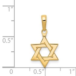 14k Yellow Gold Classic Star of David Pendant | Jewelry | Judaica