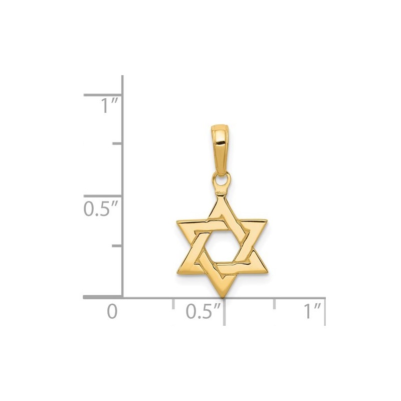 14k Yellow Gold Classic Star of David Pendant | Jewelry | Judaica