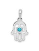 14k White Gold Star of David Turquoise Hamsa Penda | Jewelry | Judaica