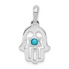 14k White Gold Star of David Turquoise Hamsa Penda | Jewelry | Judaica