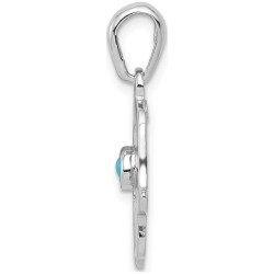 14k White Gold Star of David Turquoise Hamsa Penda | Jewelry | Judaica