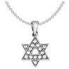 Sterling Silver CZ Overlaid Star of David Pendant | Jewelry | Judaica