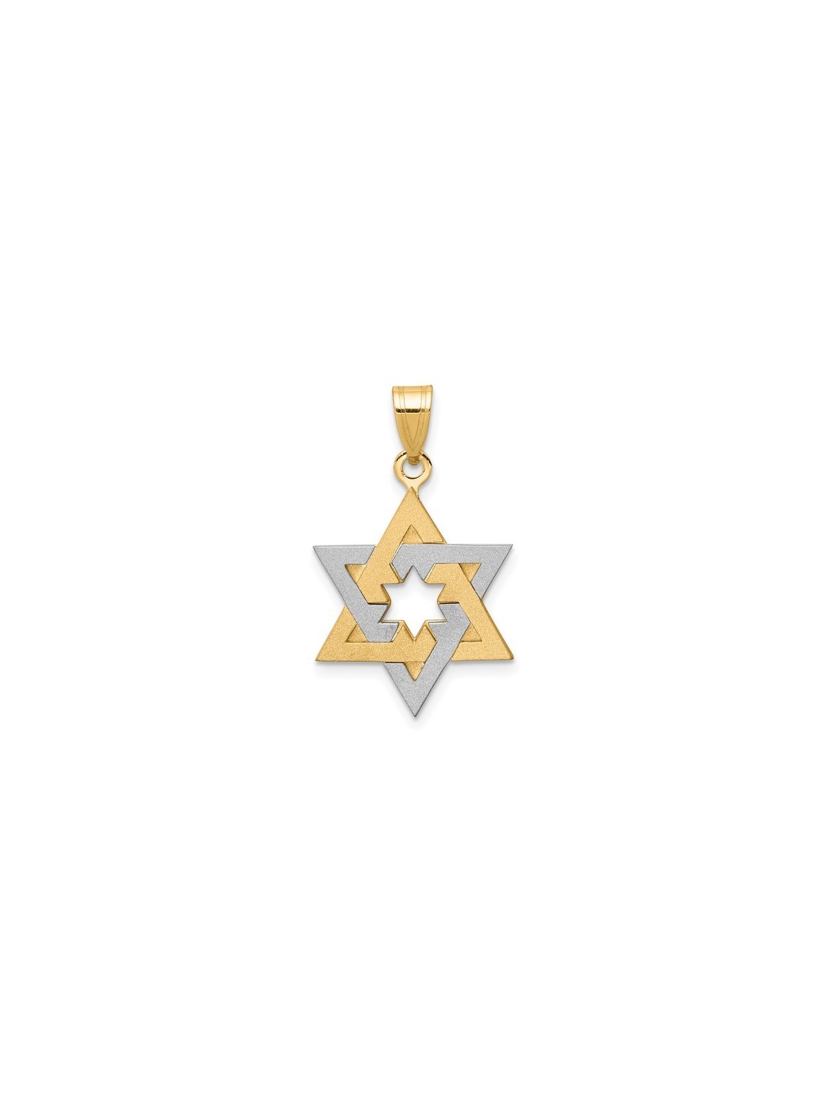 14k Two-Tone Gold Dual Star of David Pendant | Jewelry | Judaica