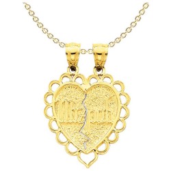 2-Piece 14k Yellow Gold Mizpah Coin Reversible Pen | Jewelry | Judaica