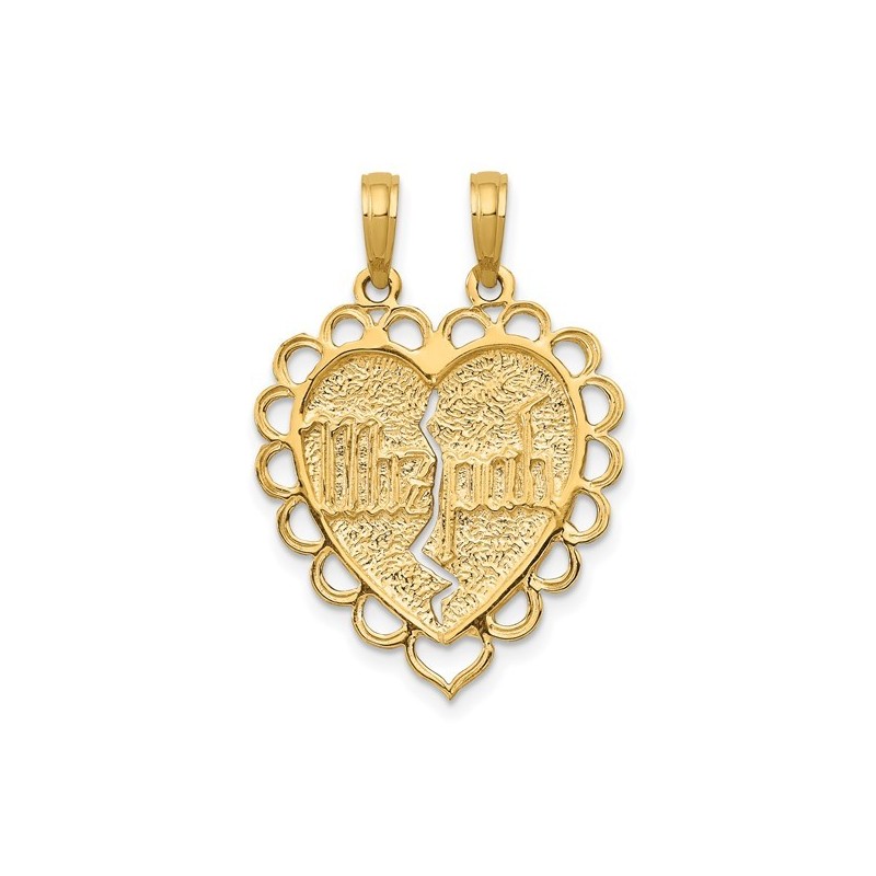 2-Piece 14k Yellow Gold Mizpah Coin Reversible Pen | Jewelry | Judaica