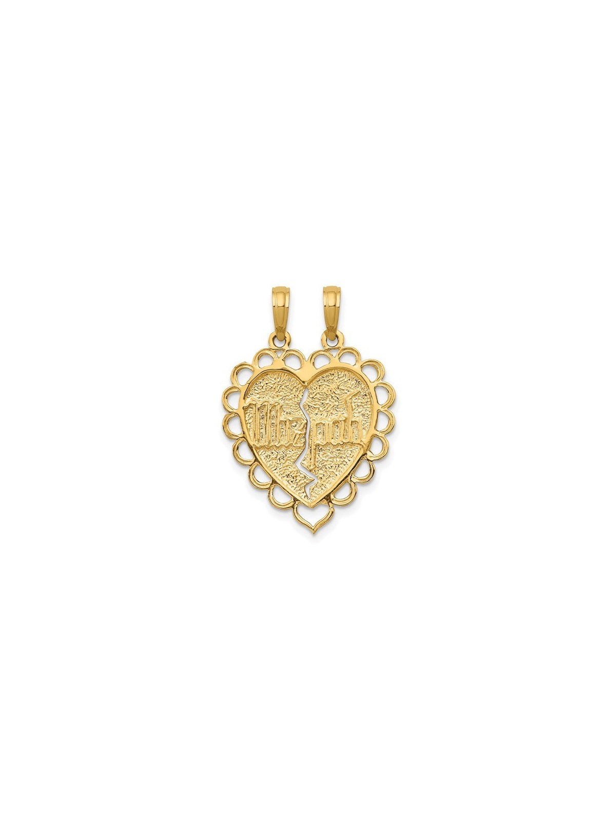 2-Piece 14k Yellow Gold Mizpah Coin Reversible Pen | Jewelry | Judaica