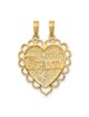 2-Piece 14k Yellow Gold Mizpah Coin Reversible Pen | Jewelry | Judaica