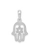 14k White Gold Star of David Hamsa Pendant | Jewelry | Judaica