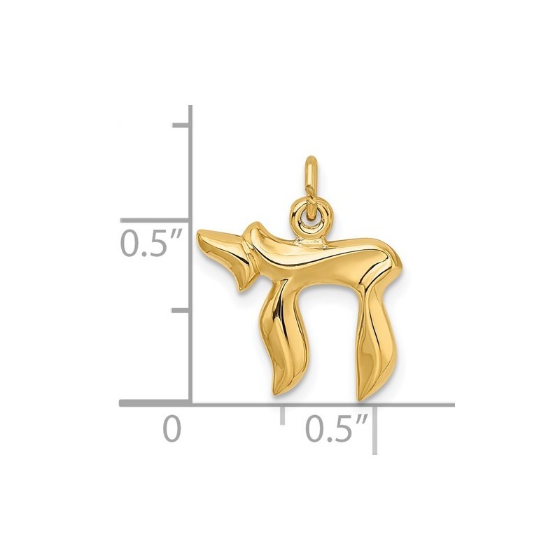 Sterling Silver Gold-Plated Chai Pendant | Jewelry | Judaica