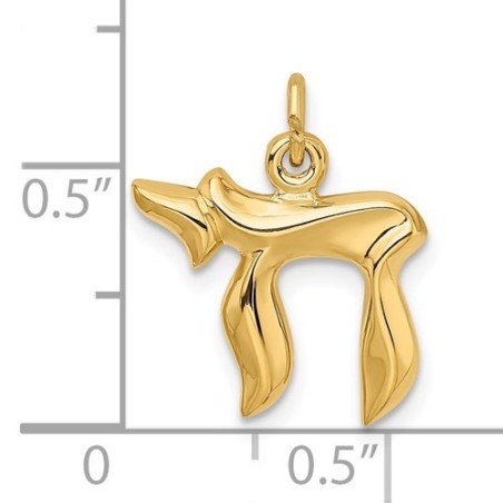 Sterling Silver Gold-Plated Chai Pendant | Jewelry | Judaica