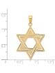 Large 14k Solid Yellow Gold Polished Star of David | Jewelry | Judaica
