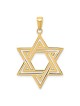 Large 14k Solid Yellow Gold Polished Star of David | Jewelry | Judaica