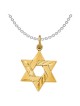 Sterling Silver Gold-Tone Diamond-Cut Star of Davi | Jewelry | Judaica
