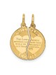 2-Piece 14K Yellow Gold Mizpah Coin Pendant | Jewelry | Judaica