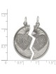 2-Piece Reversible Sterling Silver Antiqued Mizpah | Jewelry | Judaica