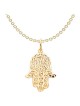 10k Yellow Gold Filigree Hamsa Pendant | Jewelry | Judaica