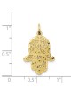 10k Yellow Gold Filigree Hamsa Pendant | Jewelry | Judaica
