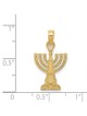 14k Yellow Gold Decorative Menorah Pendant | Jewelry | Judaica