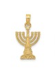 14k Yellow Gold Decorative Menorah Pendant | Jewelry | Judaica