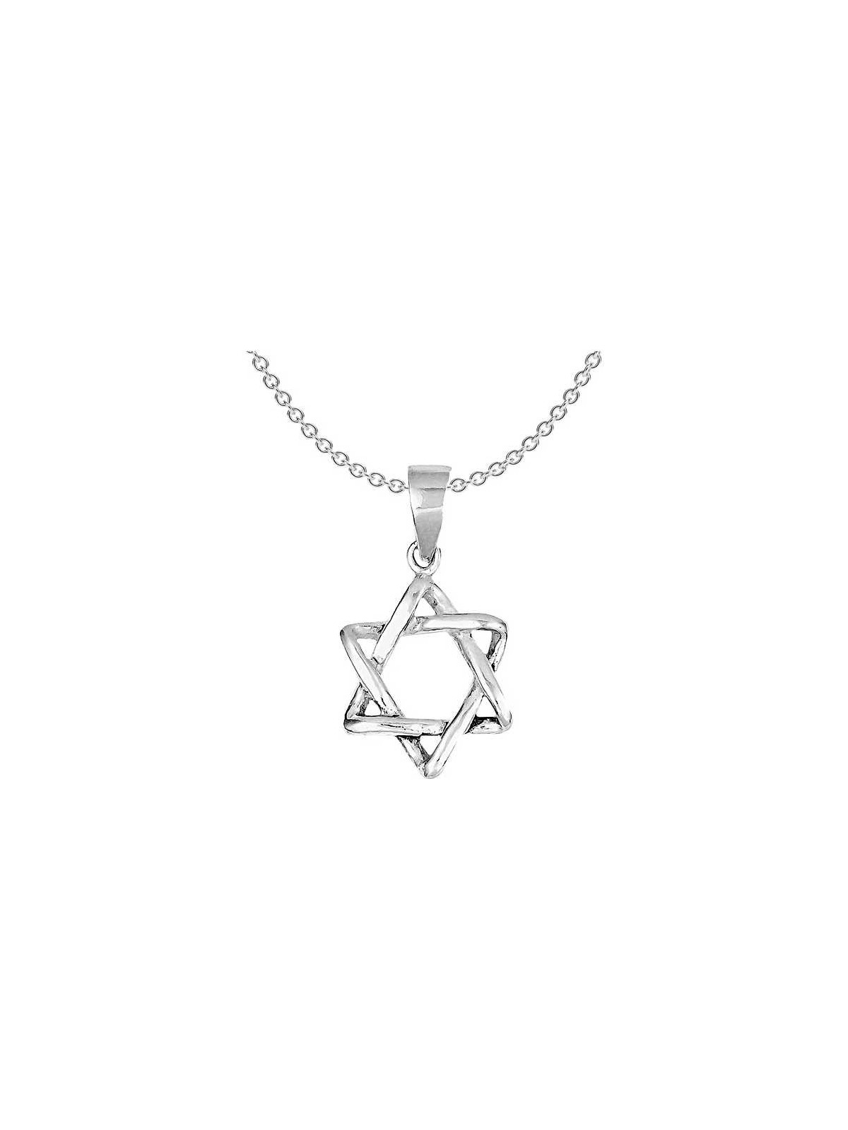 Sterling Silver 3-D Star of David Pendant | Jewelry | Judaica