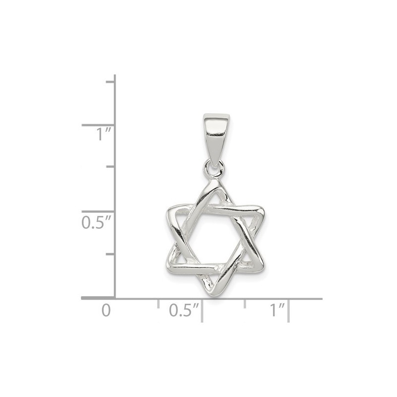 Sterling Silver 3-D Star of David Pendant | Jewelry | Judaica
