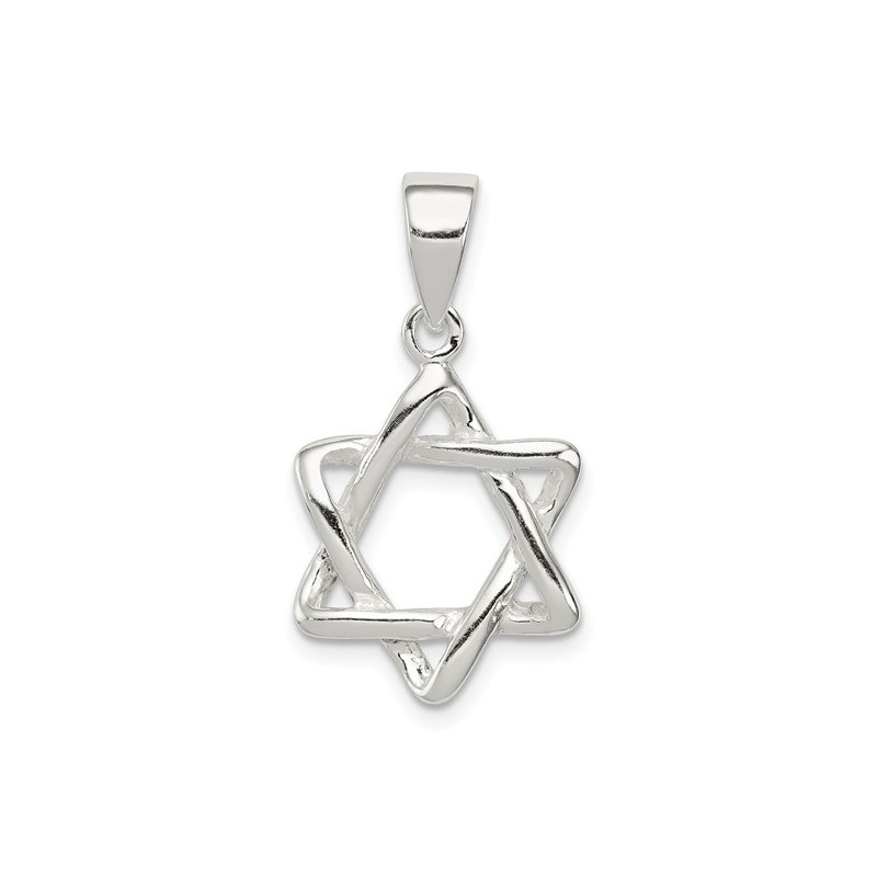 Sterling Silver 3-D Star of David Pendant | Jewelry | Judaica