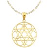 14k Yellow Gold Star of David Circle Pendant | Jewelry | Judaica
