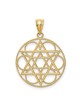 14k Yellow Gold Star of David Circle Pendant | Jewelry | Judaica