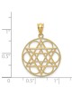 14k Yellow Gold Star of David Circle Pendant | Jewelry | Judaica