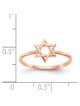 14k Rose Gold Polished Star of David Ring - Size 7 | Jewelry | Judaica