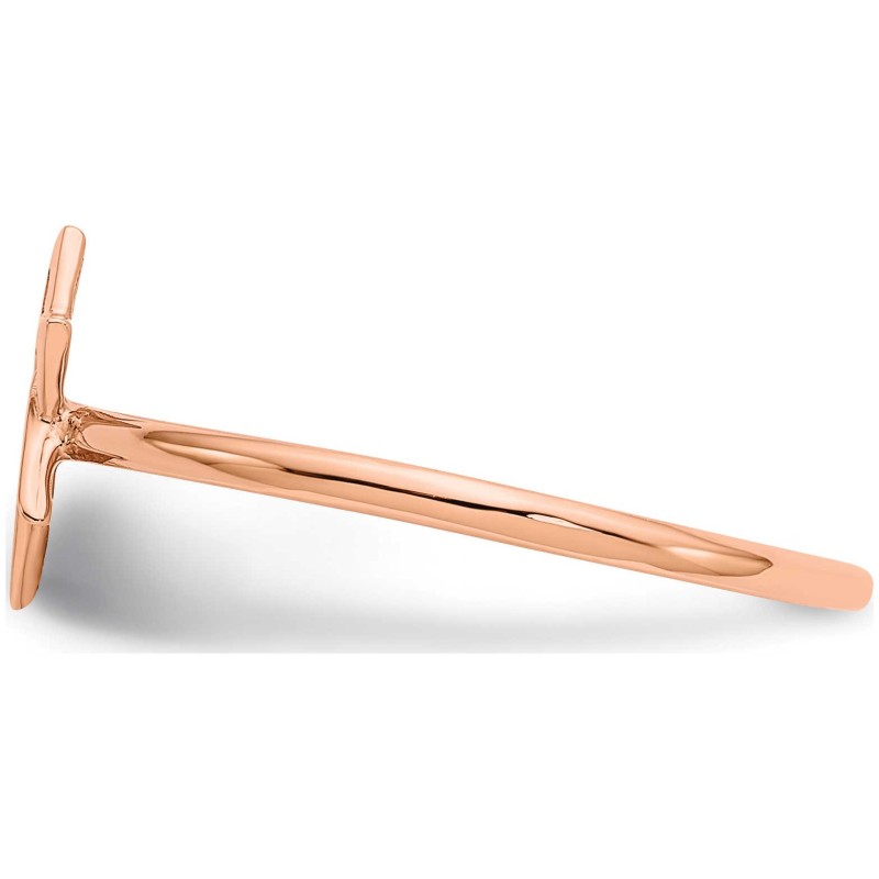 14k Rose Gold Polished Star of David Ring - Size 7 | Jewelry | Judaica