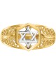 14k Two-Tone Gold Polished Star of David Ring - Si | Jewelry | Judaica