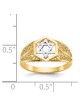 14k Two-Tone Gold Polished Star of David Ring - Si | Jewelry | Judaica
