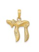 14k Yellow Gold Filigree Chai Pendant | Jewelry | Judaica