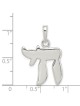 Sterling Silver Polished Chai Pendant | Jewelry | Judaica