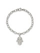 Stainless Steel Polished Hamsa 7in. Bracelet | Jewelry | Judaica