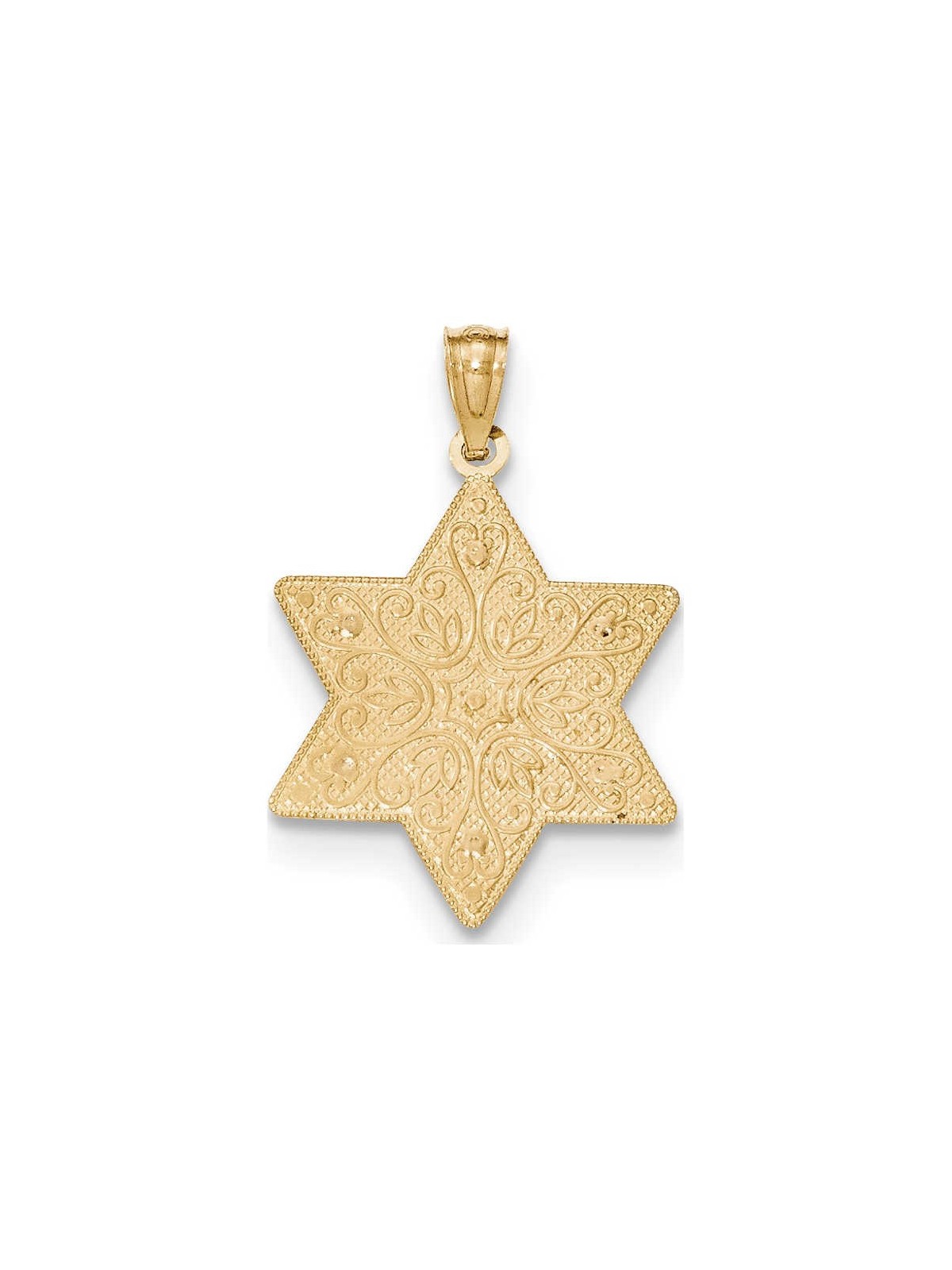 14k Two-Tone Gold Reversible Filigree Star of Davi | Jewelry | Judaica
