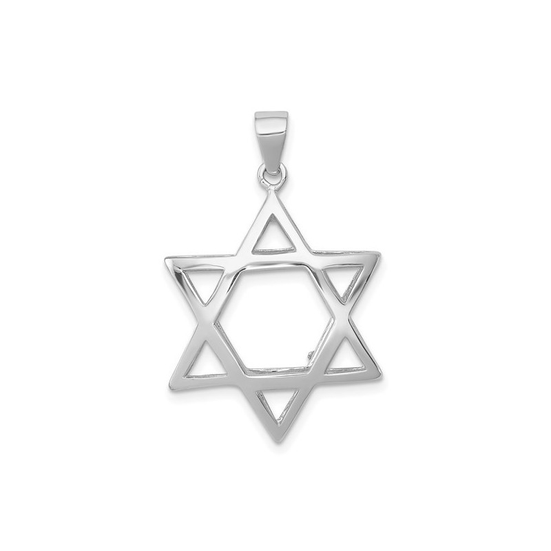 Sterling Silver Curved Star of David Pendant | Jewelry | Judaica