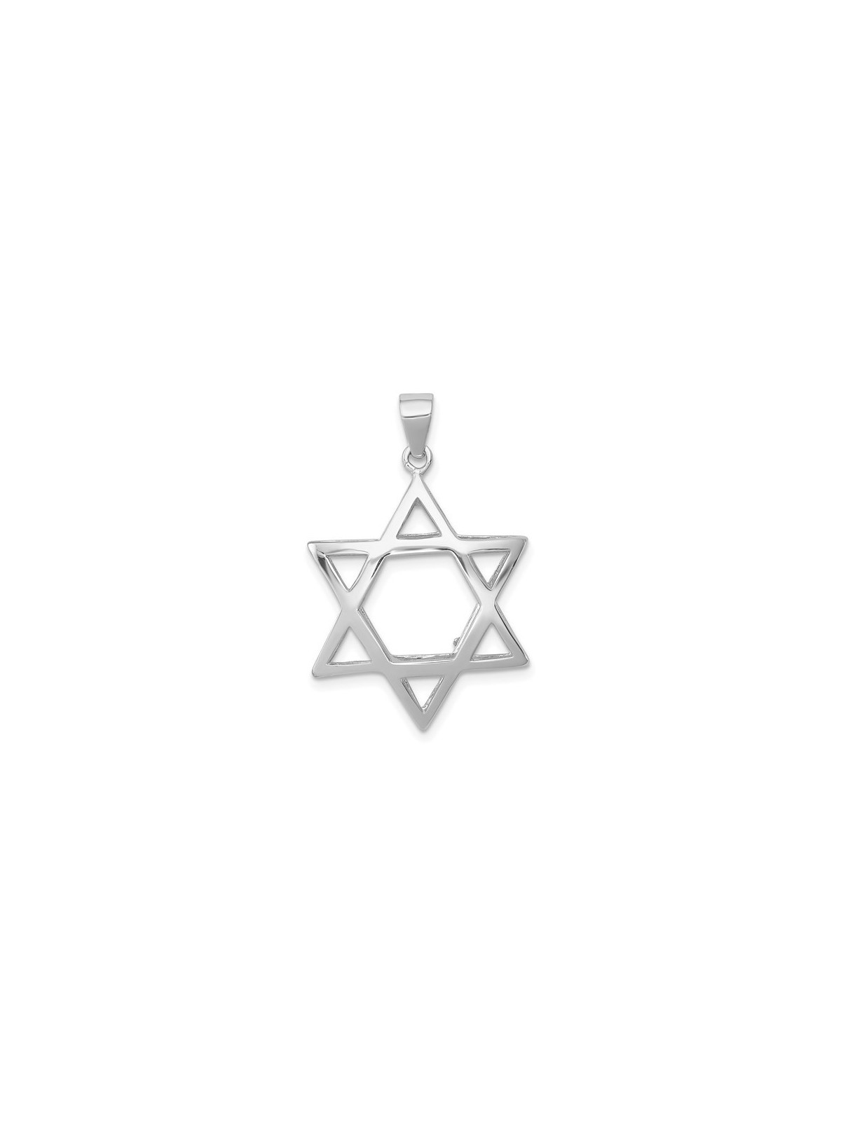 Sterling Silver Curved Star of David Pendant | Jewelry | Judaica