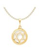 10k Polished Yellow Gold Star of David Circle Pend | Jewelry | Judaica