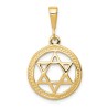10k Polished Yellow Gold Star of David Circle Pend | Jewelry | Judaica