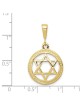 10k Polished Yellow Gold Star of David Circle Pend | Jewelry | Judaica